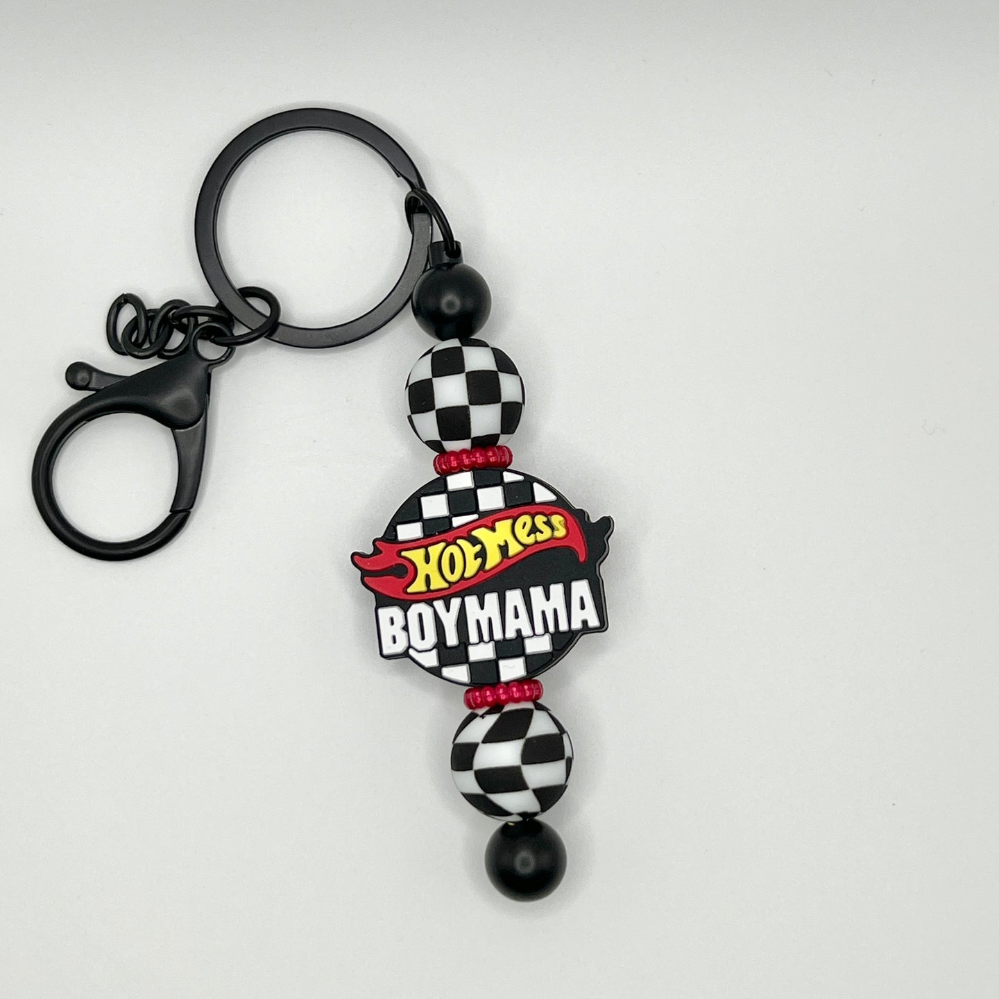 Boymom Black Keychain Bar